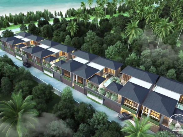 Dareeya Pool Villas Bangtao aerial view near the beach in Phuket