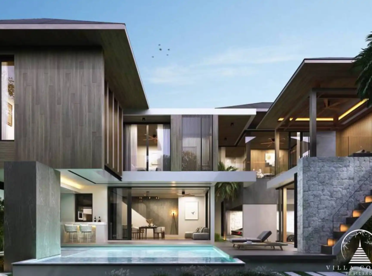 Dareeya Pool Villas Bangtao open living with central swimming pool