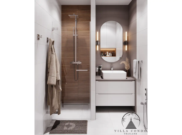 Dominion Rawai 2 bedroom 56 sqm sleek bathroom design