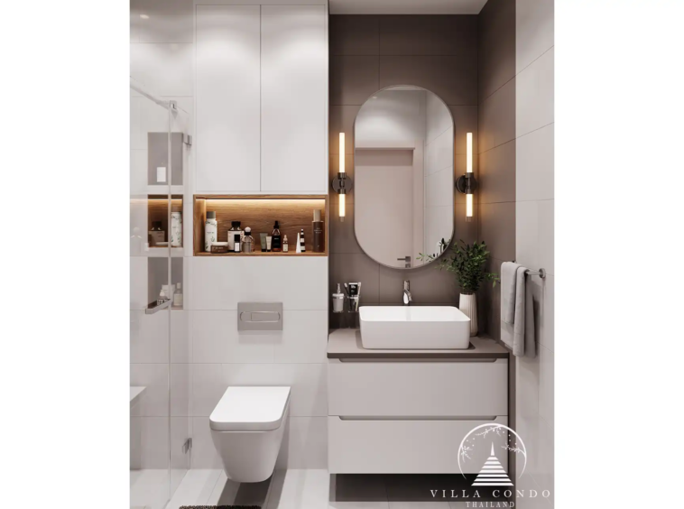 Dominion Rawai 2 bedroom 64 sqm stylish bathroom with modern fixtures