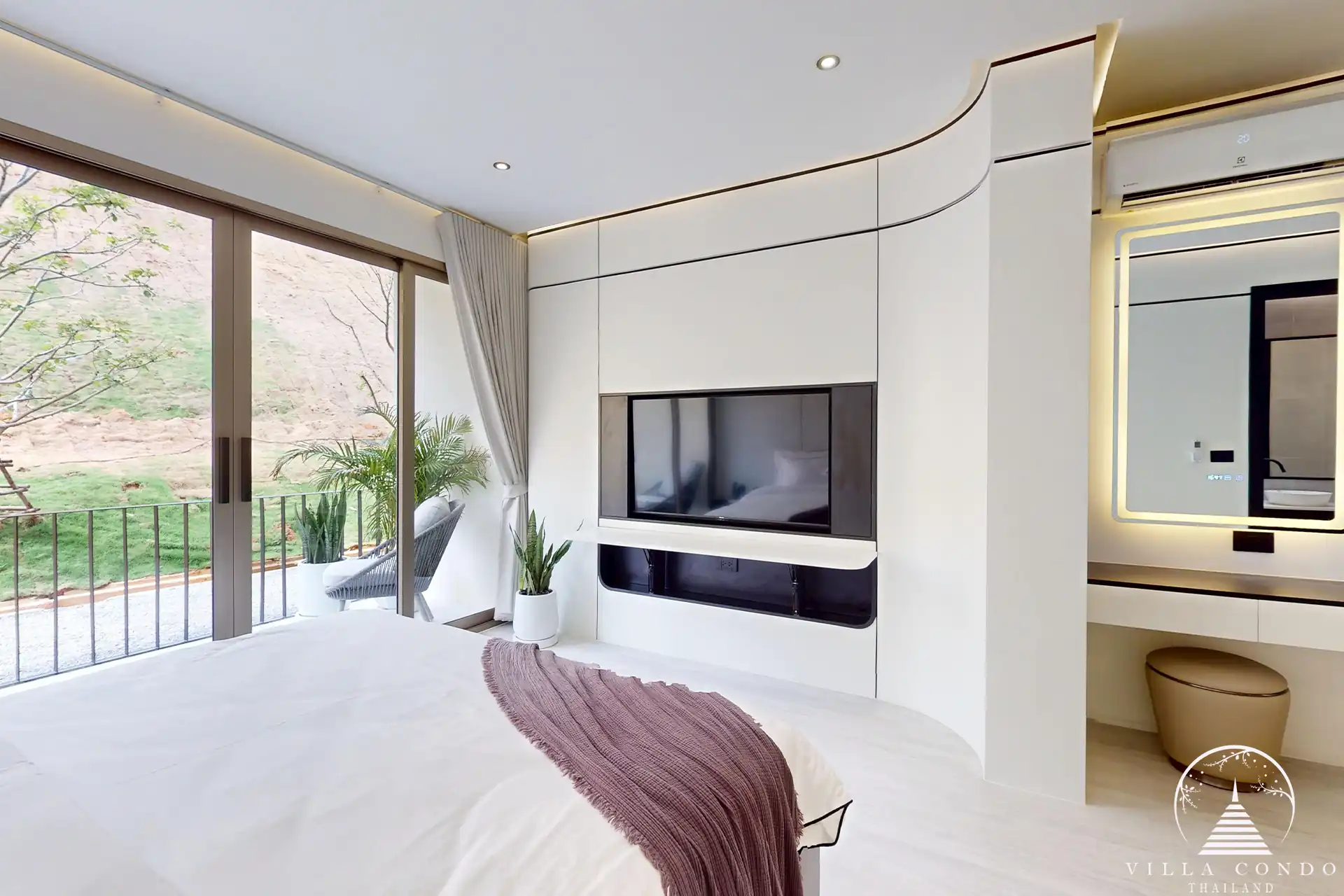 Ever Prime Residences Karon bedroom suite with garden balcony view