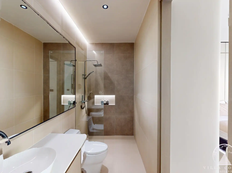 Ever Prime Residences Karon ensuite bathroom with rain shower and niche lighting