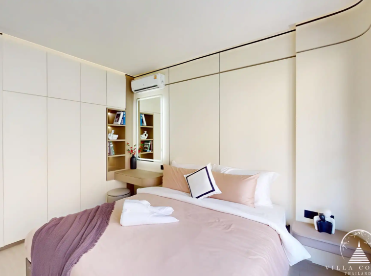 Ever Prime Residences Karon master bedroom with vanity and custom cabinetry