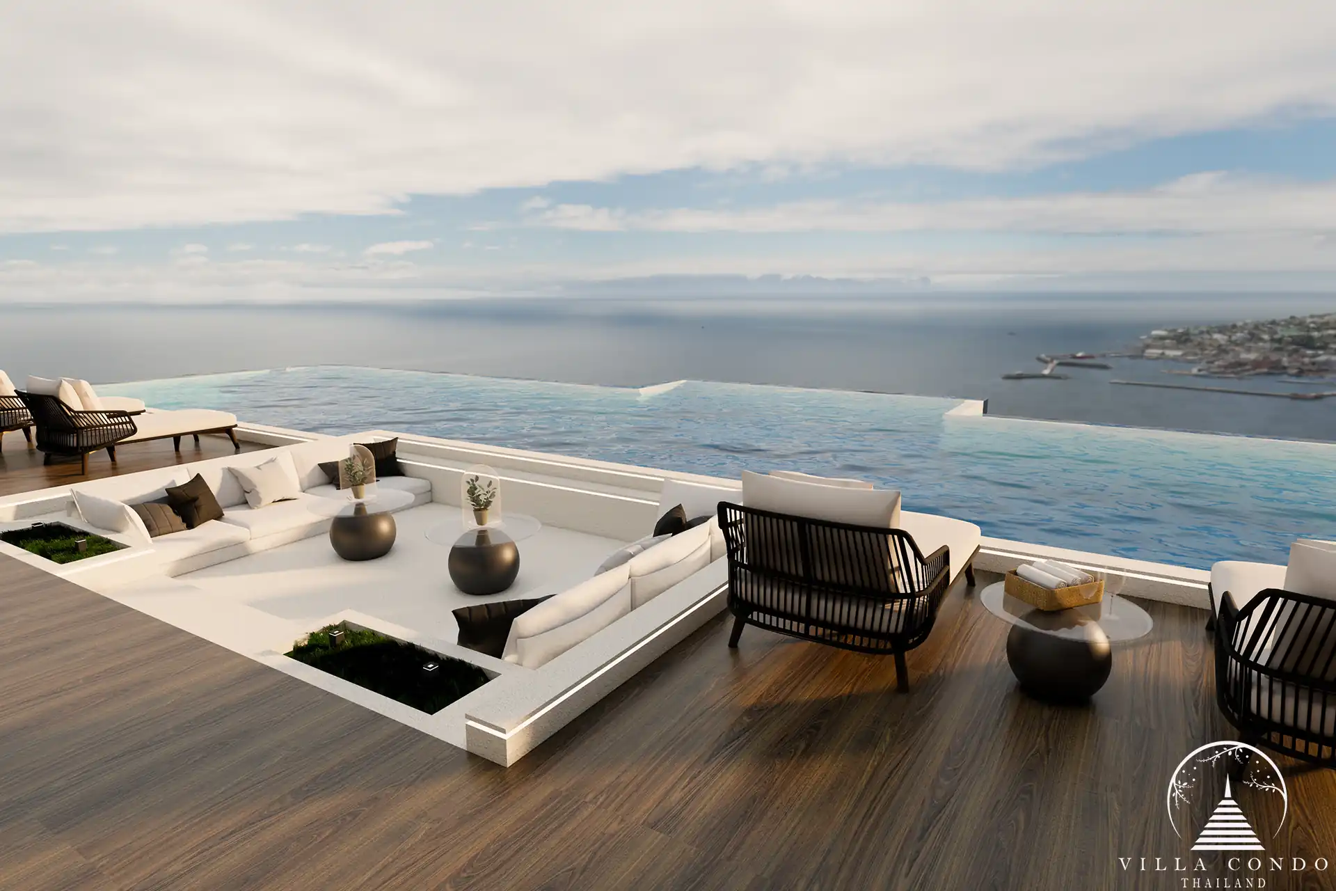 Ever Prime Residences Karon rooftop infinity pool terrace overlooking Andaman