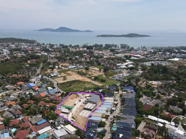 Orbita Villa Town Rawai aerial view near Phuket coastline