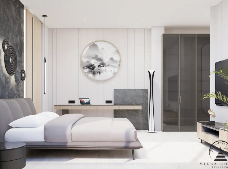 Orbita Villa Town Rawai luxury master bedroom with modern interior design