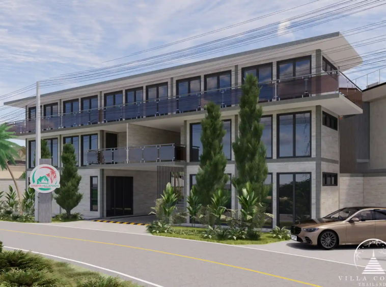 Orbita Villa Town Rawai modern building with glass balconies