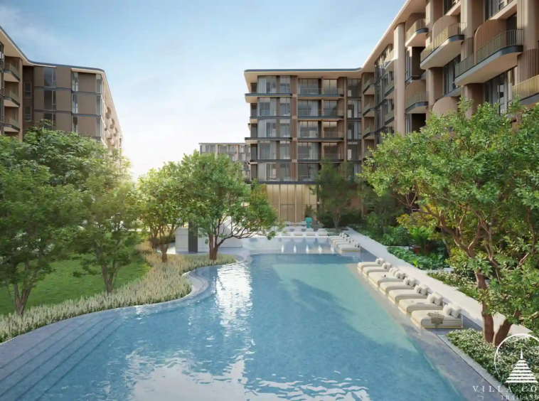 Peylaa Bangtao Beach Condominium scenic lagoon-style pool in Phuket