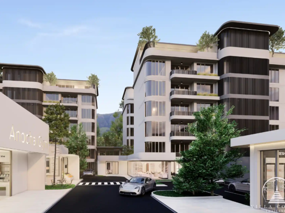 The Element Condo Kamala main entrance with modern architecture and cars