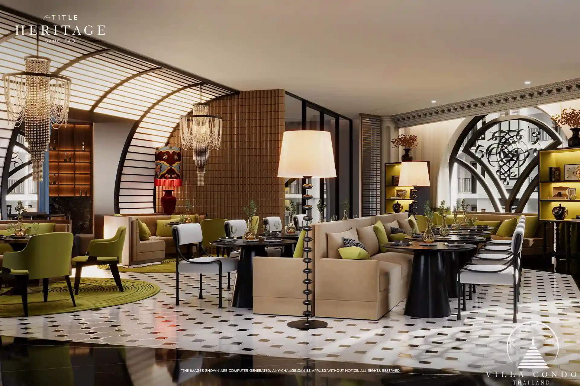 The Title Heritage Bangtao all-day dining lounge with modern decor