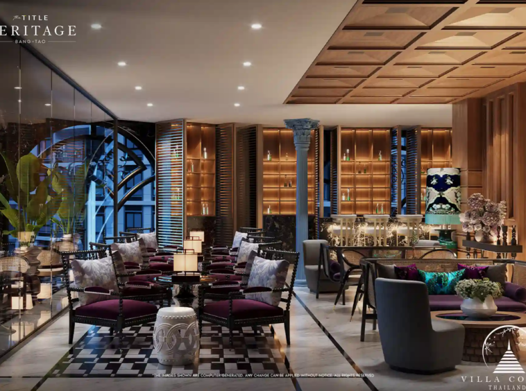 The Title Heritage Bangtao business lounge with luxury seating area