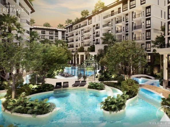 The Title Heritage Bangtao elderly pool with serene water features in Phuket
