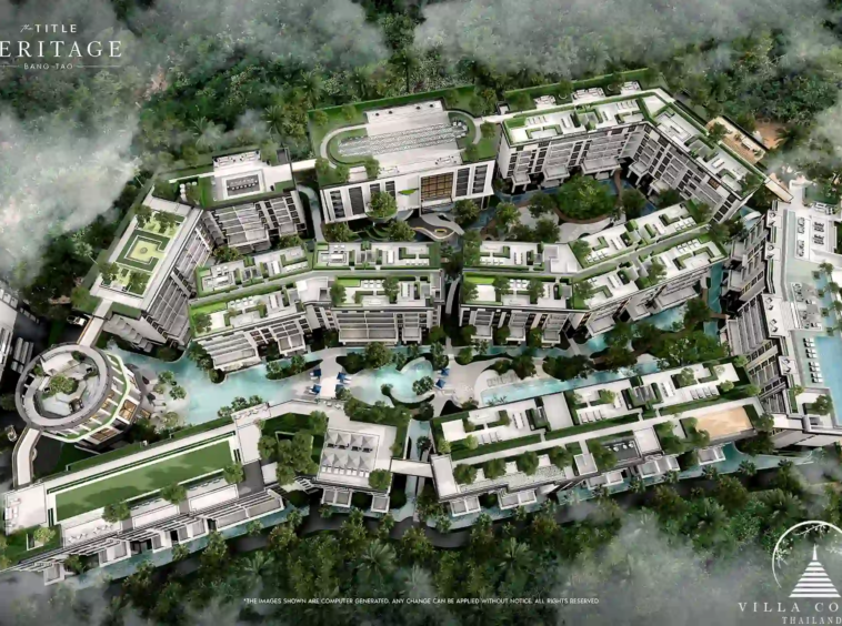 The Title Heritage Bangtao master plan showing full development layout in Phuket
