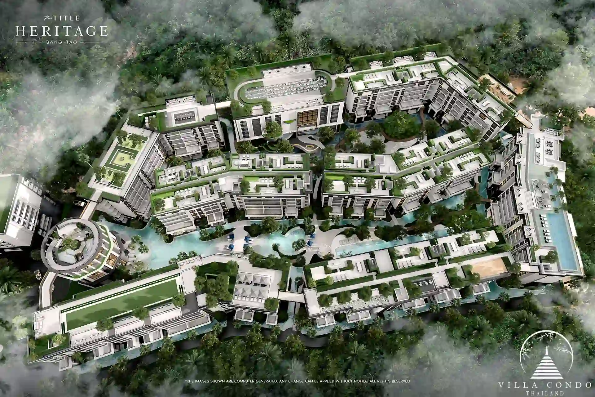 The Title Heritage Bangtao master plan showing full development layout in Phuket