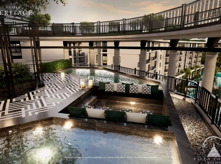 The Title Heritage Bangtao rooftop onsen with scenic mountain views in Phuket