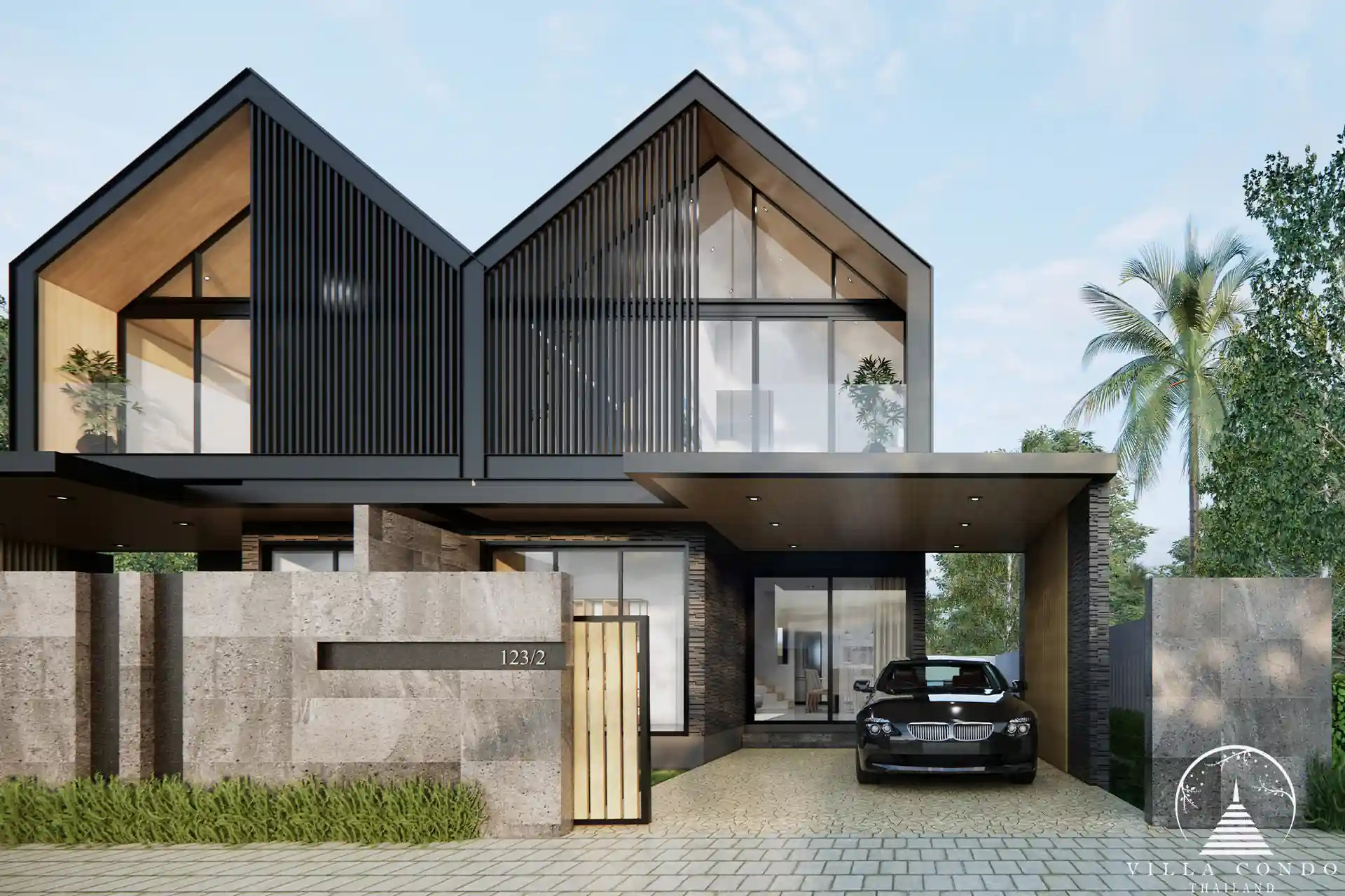 Tyssen College Villa Thep Krasattri secure front gate and driveway entrance