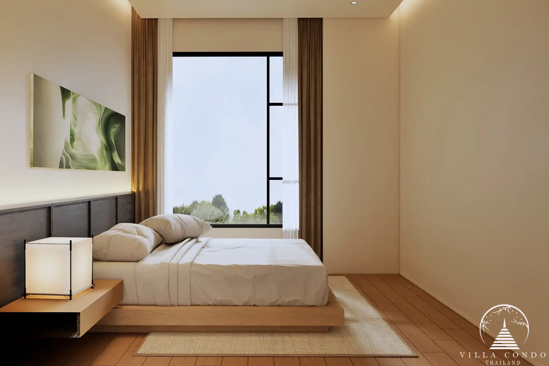 Tyssen College Villa Thep Krasattri cozy secondary bedroom warm tones