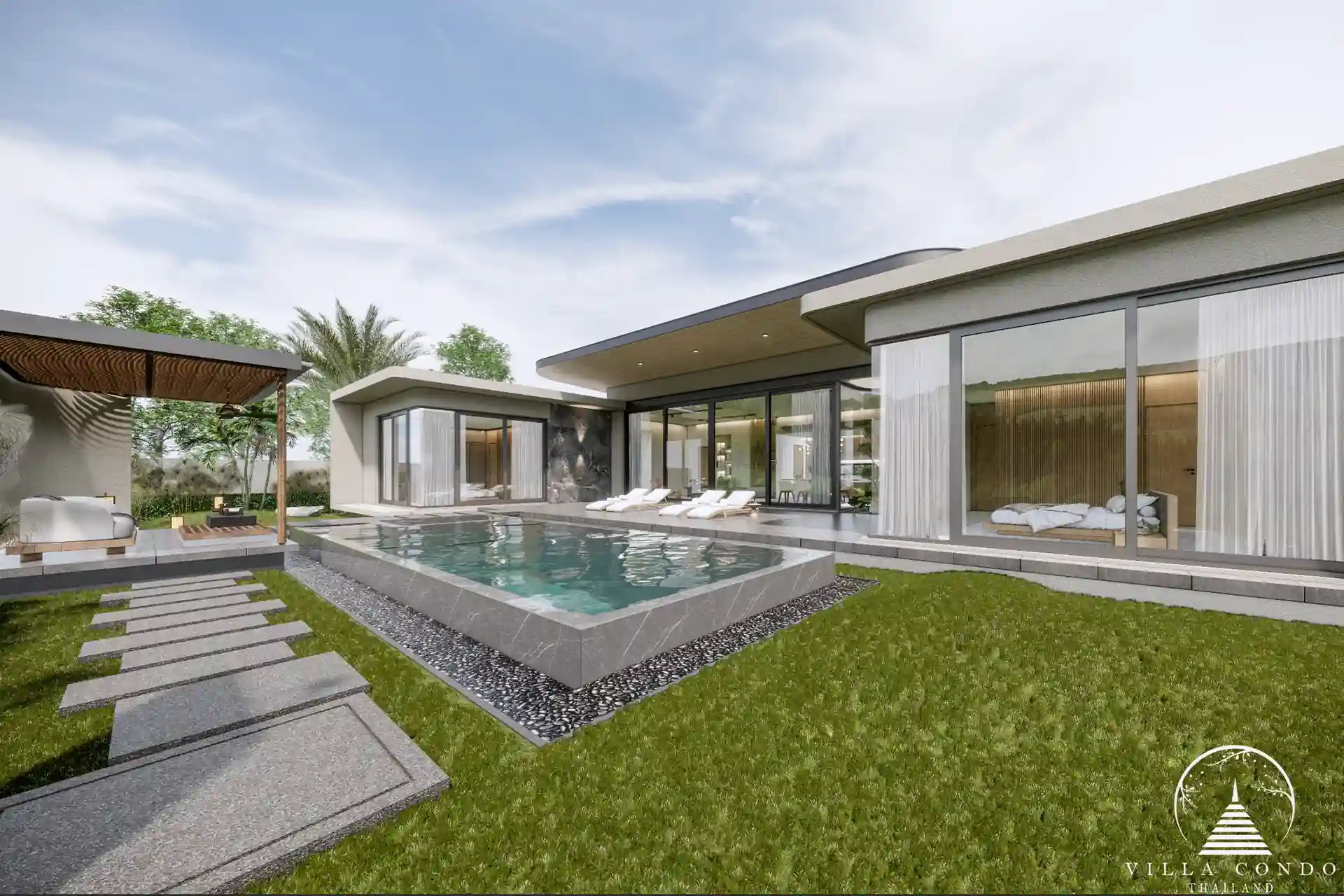 Modern pool villa at Vimannaya Residence Phuket Vimannaya Residence Phuket modern villa with infinity pool design