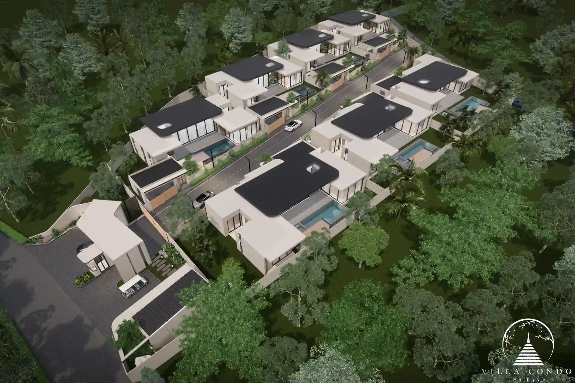 Modern villas at Vimannaya Residence Phuket Vimannaya Residence Phuket luxury modern villas surrounded by greenery