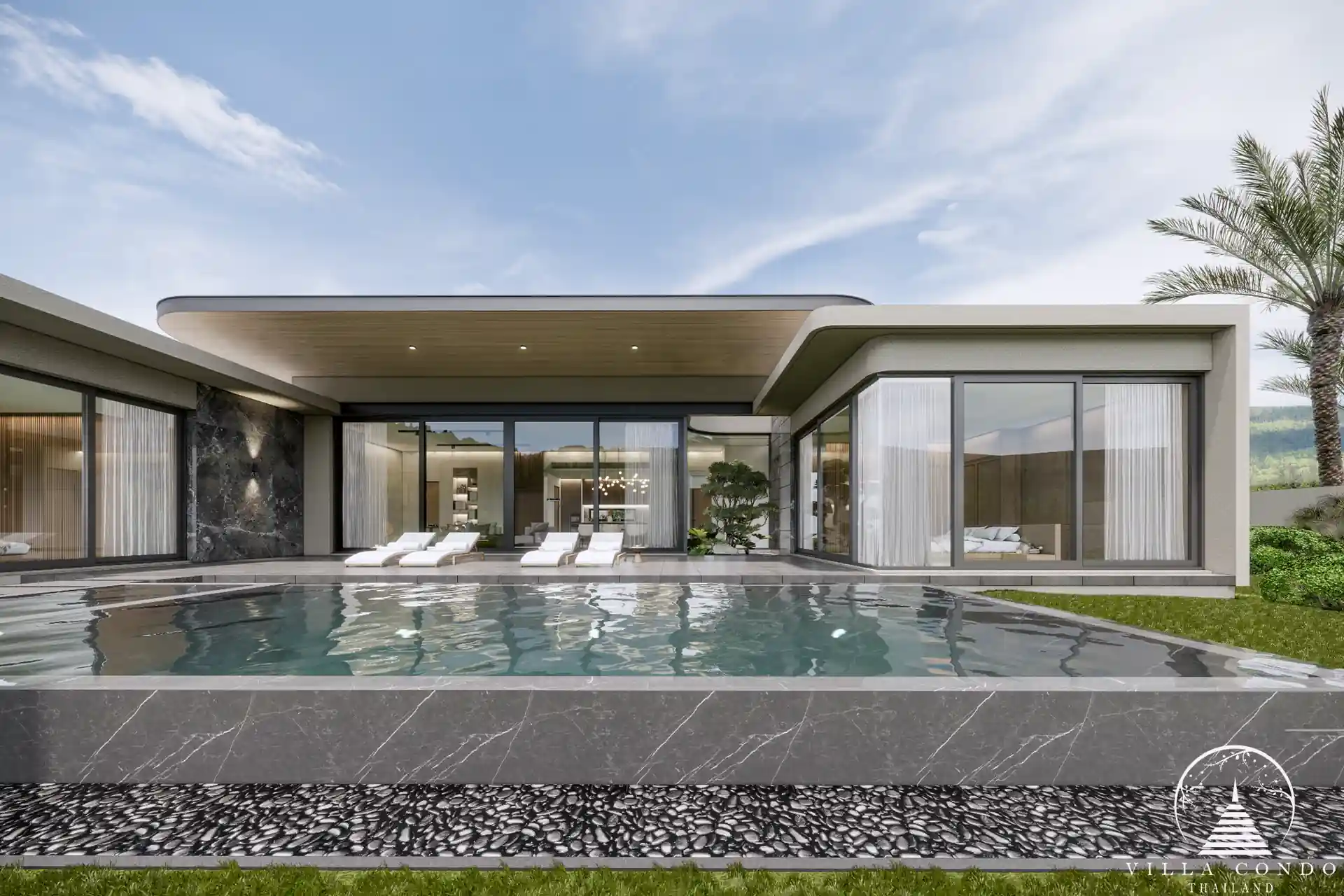 Vimannaya Residence Phuket Front Exterior View Vimannaya Residence Rawai Phuket luxury villa front exterior poolside view