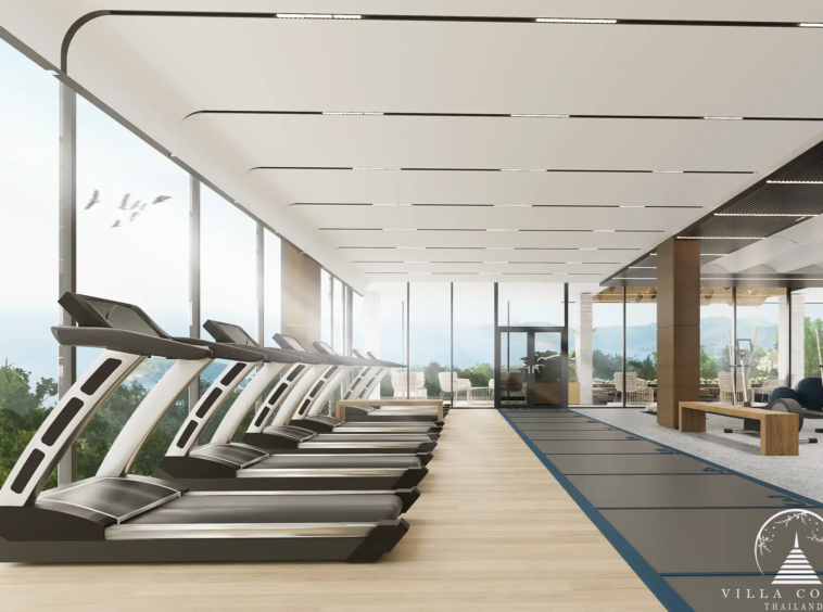The Forest Patong Condo cardio studio with treadmills and sprint track