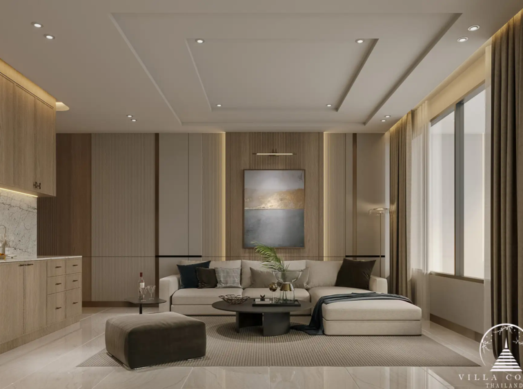 The Forest Patong Condo open-plan suite with compact kitchenette