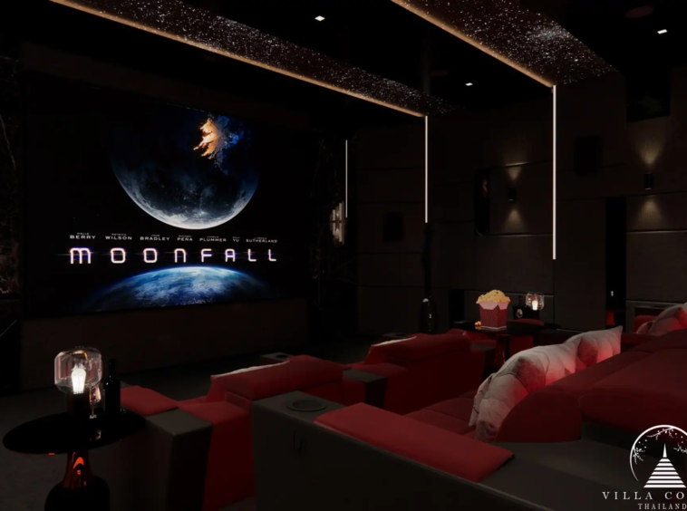 The Forest Patong Condo private cinema room with plush seating