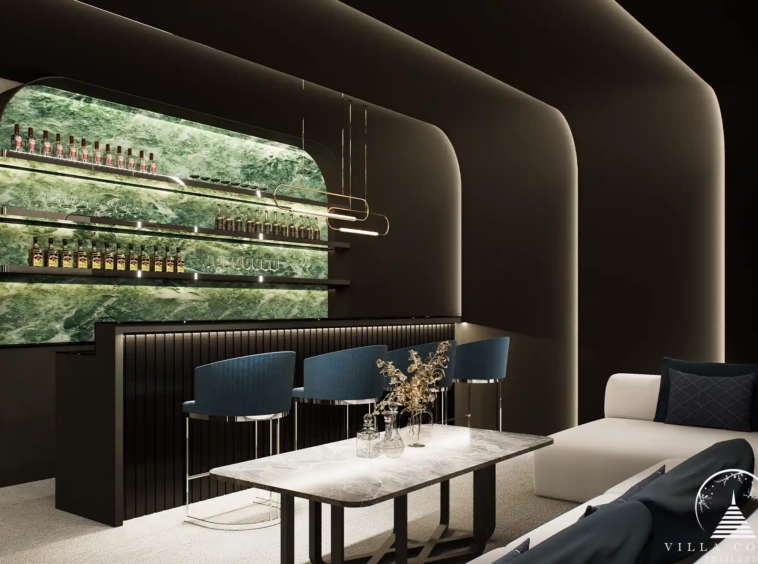 The Forest Patong Condo private karaoke lounge with ambient lighting