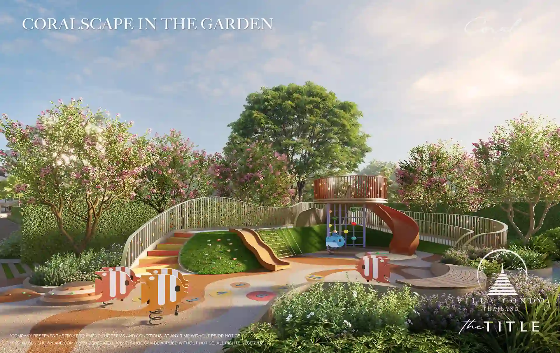 The Title Coralina Condo Kamala coralscape garden playground with slides