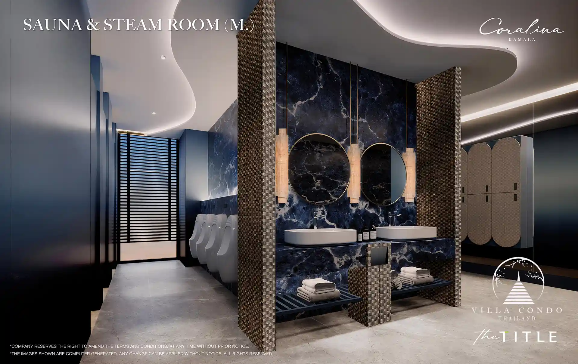 The Title Coralina Condo Kamala male sauna and steam room